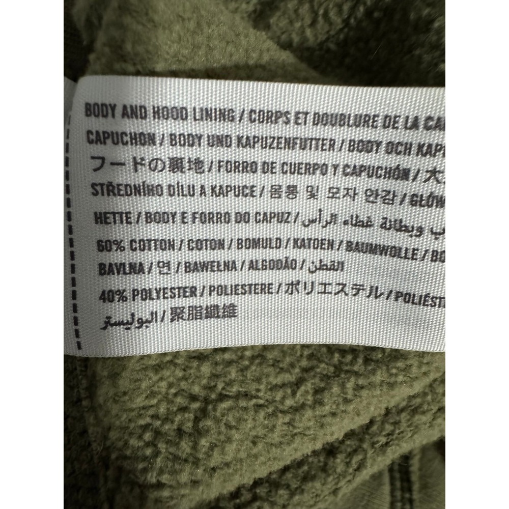 Abercrombie & Fitch green patch spell out Y2K soft AF fleece full zip hoodie SM - Picture 6 of 8
